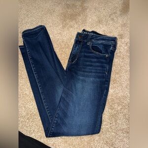American Eagle Outfitters Women's Deep Blue Skinny Jeans